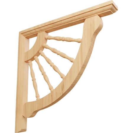 Ekena Millwork 1 1/2"W x 12"D x 12"H Crendon Wagon Wheel Bracket, Red Oak BKT01X12X12CRRO